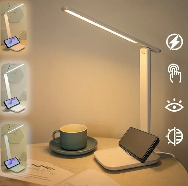 Lámpara Portátil Escritorio Led 3 Tonos De Luz - Image 2